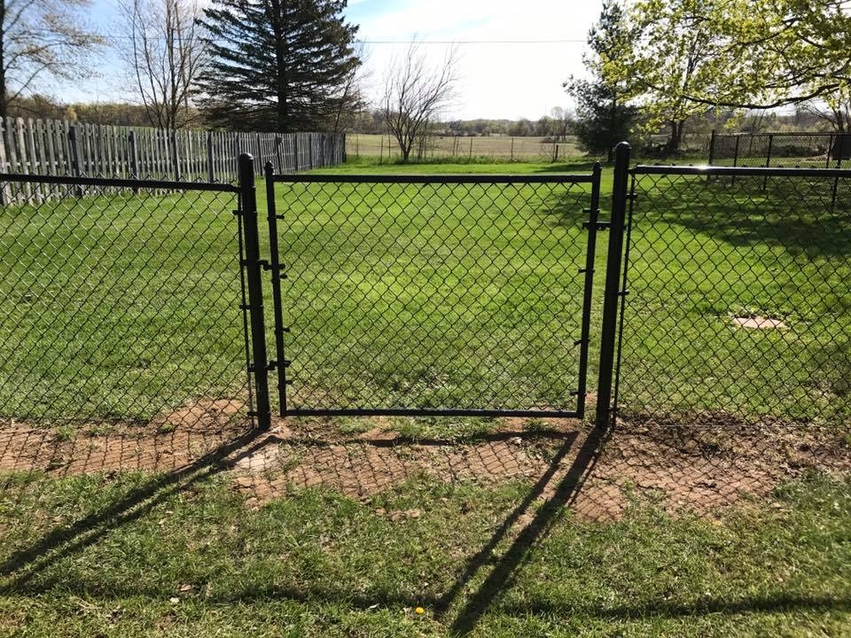 Chain link fence installation