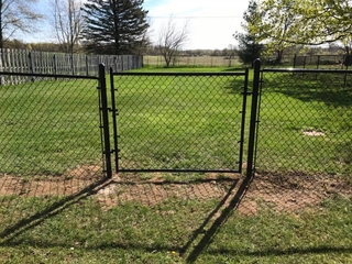 Chain link fence installation