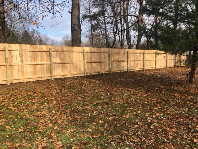 Wood fence installation